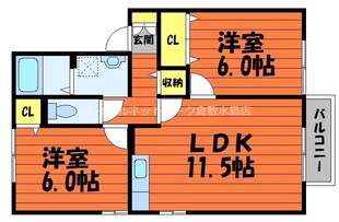 シャトルミヤケ　Ｇ棟の物件間取画像